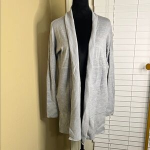 Women's Light Blue Heather Open Front Sweater